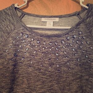 Motherhood maternity grey beaded sweatshirt